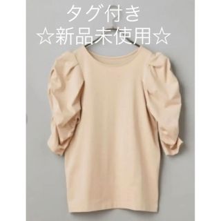 チャオパニックティピー(CIAOPANIC TYPY)のチャオパニック　バイオ天竺ギャザースリーブTシャツ　新品未使用　タグ付き(Tシャツ(半袖/袖なし))