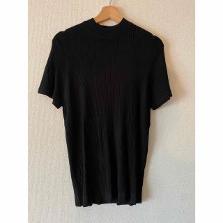 ザラ(ZARA)のニット　半袖ニット　サマーニット　黒　ザラ(Tシャツ/カットソー(半袖/袖なし))