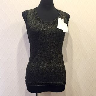 MISSONI - MISSONI ミッソーニ ブラック ラメ タンクトップ タグ付きの