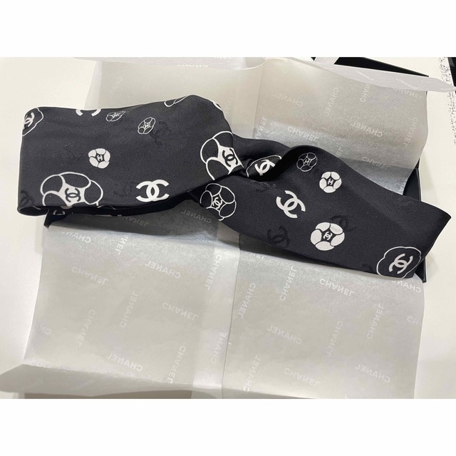 CHANEL シャネル ヘアバンド ココマーク カメリア ブラック 黒 新品