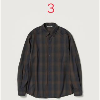AURALEE - SUPER LIGHT WOOL CHECK SHIRT BROWN BLACKの通販 by