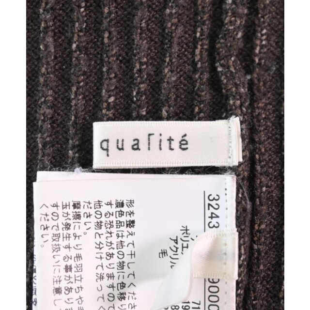 qualite カリテ ワンピース F 茶なし生地の厚さ