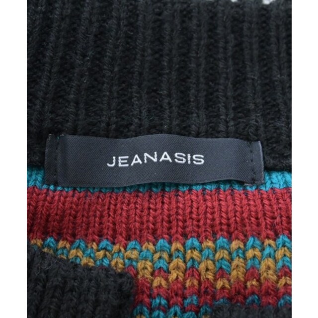 JEANASIS(ジーナシス)のJEANASIS ジーナシス カーディガン F 黒x白(総柄) 【古着】【中古】 レディースのトップス(カーディガン)の商品写真