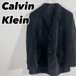 カルバンクライン(Calvin Klein)の90's カルバンクライン メンズ テーラードジャケット ブレザー 黒 古着(テーラードジャケット)