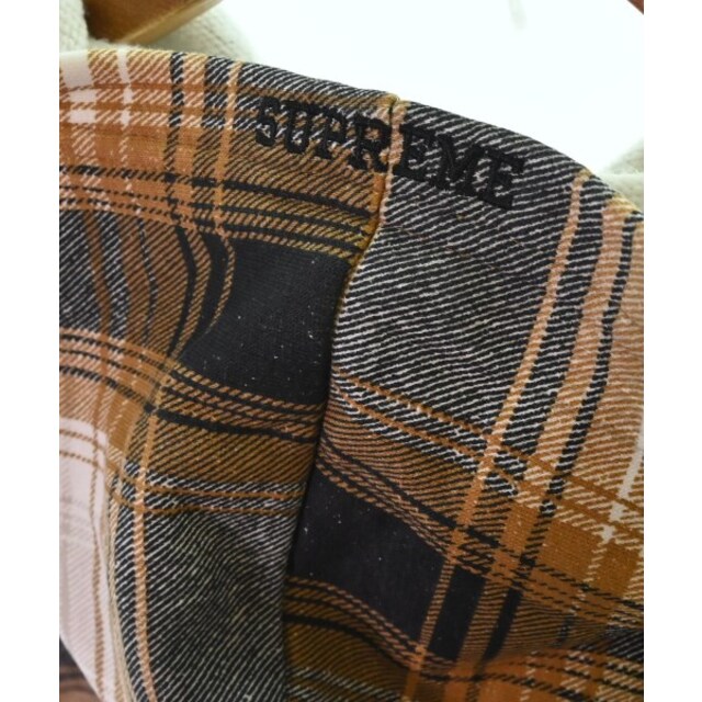 Supreme カジュアルシャツ S ベージュ系xグレーx白(チェック)