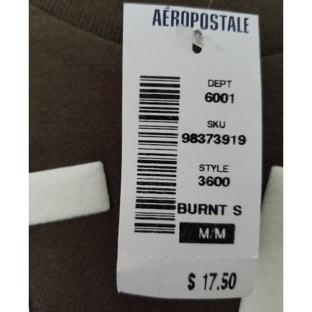 AEROPOSTALE(エアロポステール)の【タグ付】AERO Tシャツ 半袖 ダークブラウン M コットン100% メンズのトップス(Tシャツ/カットソー(半袖/袖なし))の商品写真