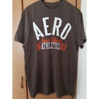 エアロポステール(AEROPOSTALE)の【タグ付】AERO Tシャツ 半袖 ダークブラウン M コットン100%(Tシャツ/カットソー(半袖/袖なし))