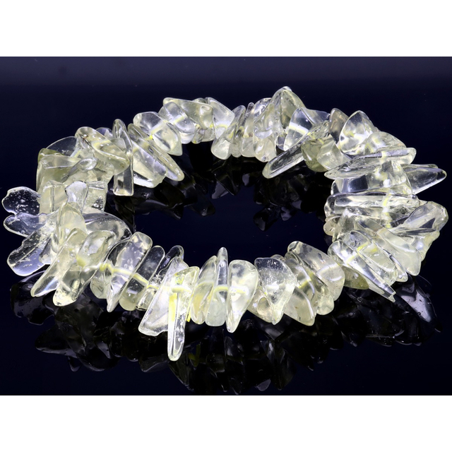 素晴らしい外見 天然石ブレスレット リビアングラス Libyan glass 約13