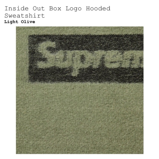 Supreme(シュプリーム)のマサヤ様専用　Inside Out Box Logo Hooded Olive メンズのトップス(パーカー)の商品写真
