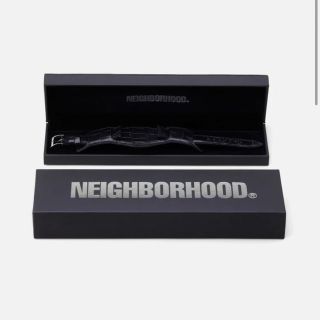 ネイバーフッド(NEIGHBORHOOD)の黒 NEIGHBORHOOD LEATHER EMB WATCH BAND(レザーベルト)