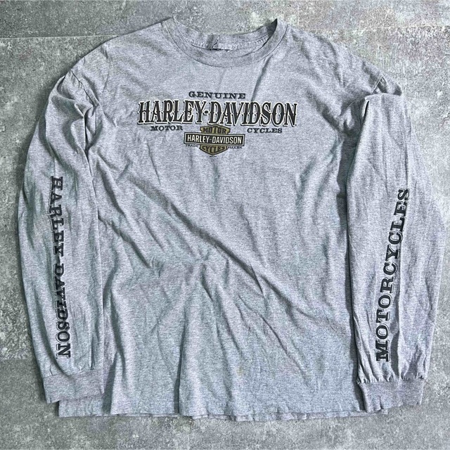 Harley Davidson(ハーレーダビッドソン)の【希少】Harley-Davidson ロングTシャツ　ビッグサイズ　XL メンズのトップス(Tシャツ/カットソー(七分/長袖))の商品写真