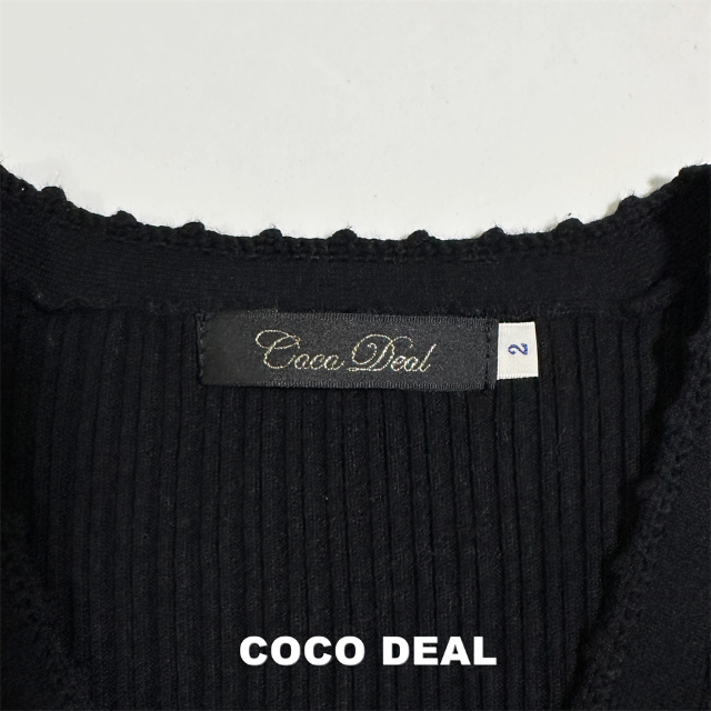 COCO DEAL(ココディール)の【COCODEAL】ココディール メルローフリル リブ カーディガン レディースのトップス(カーディガン)の商品写真