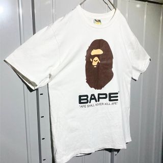 【美品】A BATHING APE  白Tシャツ　Lサイズ