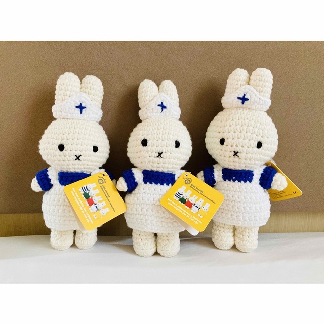 miffy(ミッフィー)のさつきにゃん。様専用ミッフィーあみぐるみドクターナース2点 ハンドメイドのぬいぐるみ/人形(あみぐるみ)の商品写真