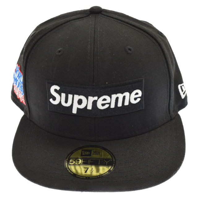 SUPREME シュプリーム 20AW×NEW ERA ニューエラ World Famous Box Logo ワールドフェイマス ボックスロゴ刺繍ベースボールキャップ ブラック帽子