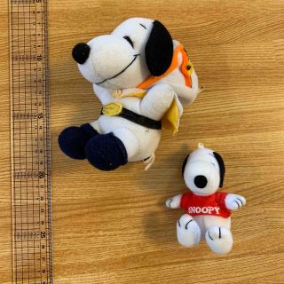 スヌーピー(SNOOPY)のスヌーピーSNOOPYぬいぐるみキーホルダー　マスコット2個セット　ガッチャマン(キャラクターグッズ)