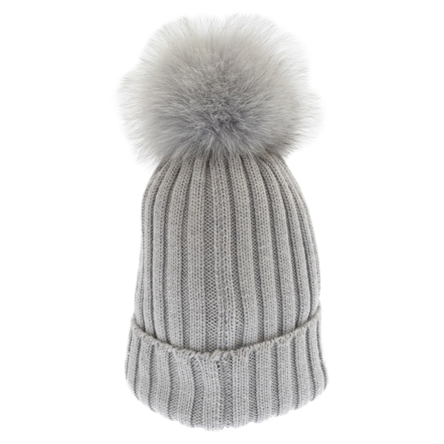 MONCLER モンクレール 16AW BERRETTO ボンボン付きニットキャップ グレー ビーニー B20930021900 03510 MONCLER 【第1位獲得!】