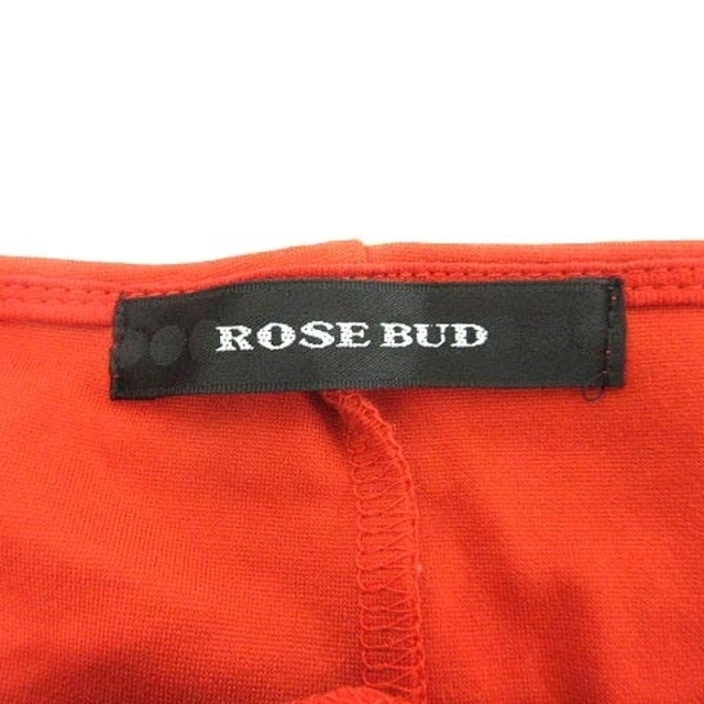 ROSE BUD(ローズバッド)のROSE BUD ワンピース ひざ丈 ボートネック 七分袖 F 赤 レッド レディースのワンピース(ひざ丈ワンピース)の商品写真