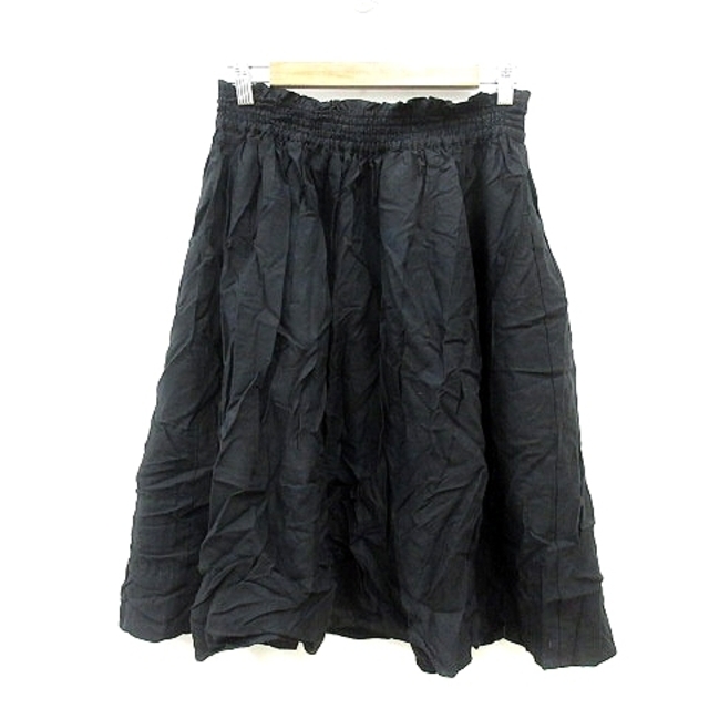 PAR ICI(パーリッシィ)のパーリッシィ PAR ICI フレアスカート ミモレ ロング F 黒 ブラック レディースのスカート(ロングスカート)の商品写真