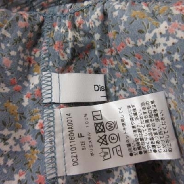 Discoat(ディスコート)のディスコート シャツ ブラウス シャーリング 七分袖 花柄 F グレー /YI レディースのトップス(その他)の商品写真