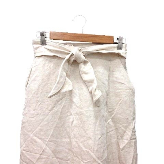 ROPE’(ロペ)のROPE タイトスカート ロング ウエストマーク 麻混 リネン混 36 白 レディースのスカート(ロングスカート)の商品写真