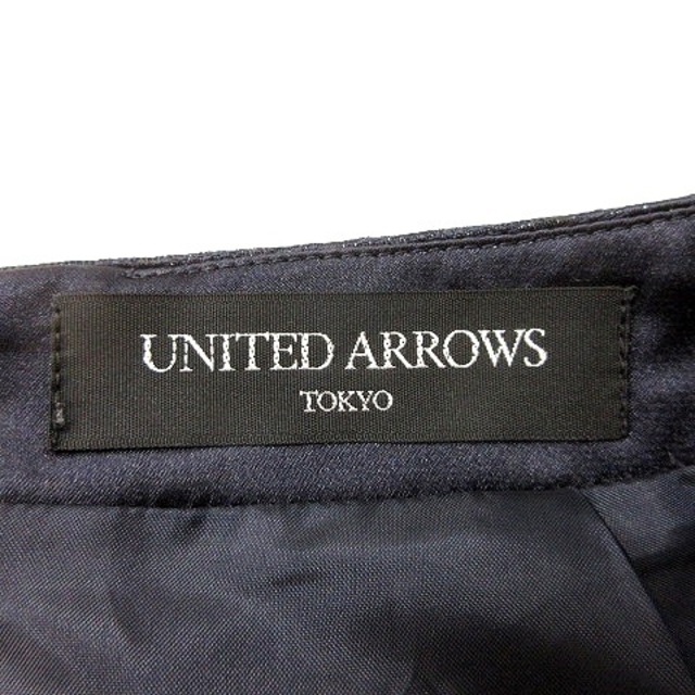 UNITED ARROWS(ユナイテッドアローズ)のユナイテッドアローズ タイトスカート ひざ丈 チェック 36 紺 ネイビー レディースのスカート(ひざ丈スカート)の商品写真