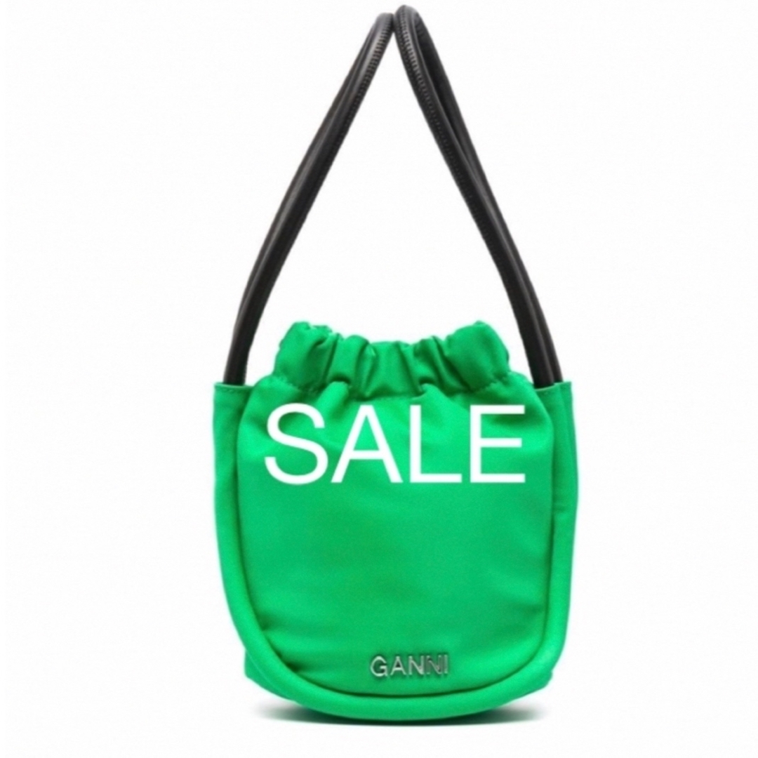 GANNI ガニー KNOT MINI PURSE グリーン-