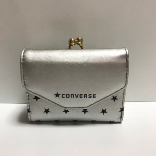 コンバース(CONVERSE)のCONVERSE コンバース スタープリントミニウォレット シルバー×ブラック(財布)