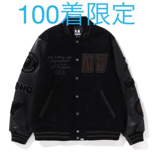 BAPE NBHD  JACKET スタジャン L平置き実寸