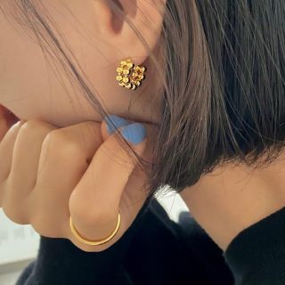 ツイスト ゴールド リング ワンタッチ フープピアス(ピアス)