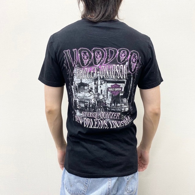 66k メキシコ製 ハーレーダビッドソン 半袖Tシャツ バーアンドシールドロゴ