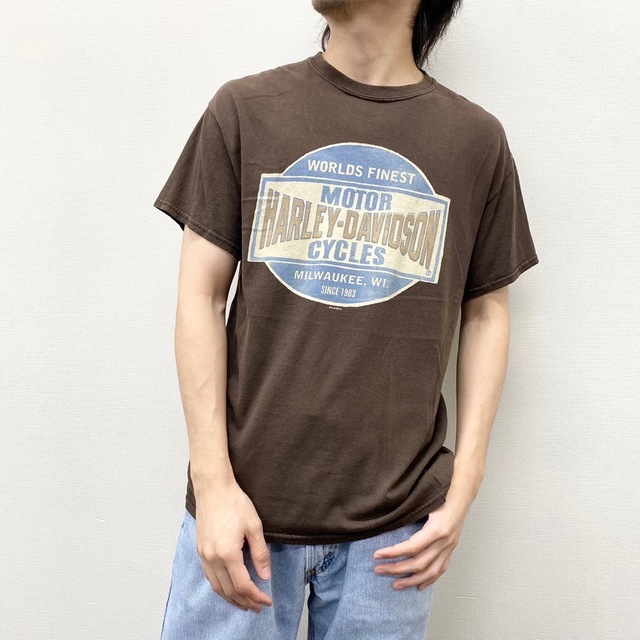 ギルダン GILDAN ハーレー ダビッドソン HARLEY-DAVIDSON Tシャツ 半袖 ショートスリーブ ロゴ プリント サイズ：XL ブラック   mellow ゆうパケット対応