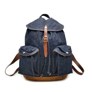 ダブルアールエル(RRL)の美品 ダブルアールエル RRL リュック デニム 03-23032103(バッグパック/リュック)