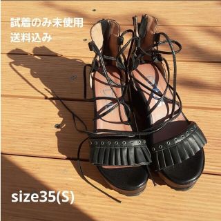 アッシュペーフランス(H.P.FRANCE)のsize35【試着のみ美品】レースアップサンダル　22.5～23cm　送料込み(サンダル)