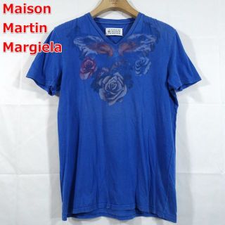 マルタンマルジェラ(Maison Martin Margiela)の【良品】マルタンマルジェラ　薔薇プリントＶネックＴシャツ　Margiela(Tシャツ/カットソー(半袖/袖なし))