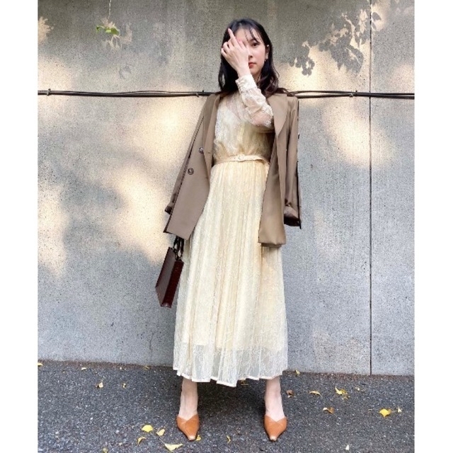Ameri VINTAGE - 新品 Ameri VINTAGE LADY LACE PLEATS DRESSの通販 by