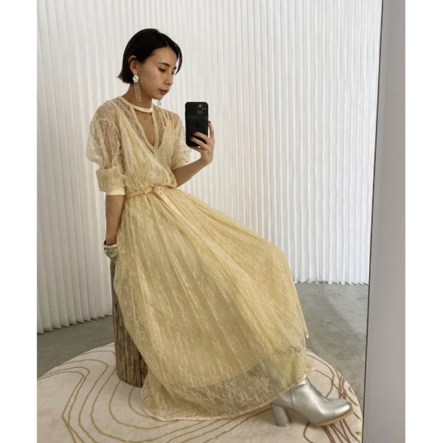 ameri LADY LACE PLEATS DRESS 新品