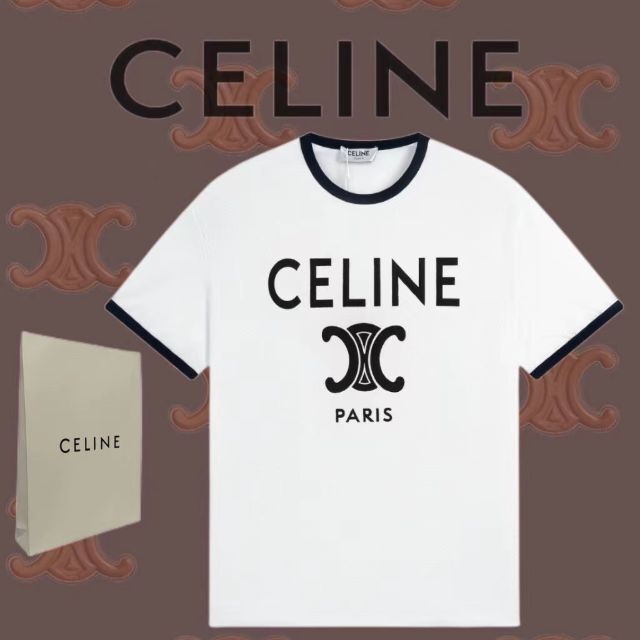 CELINE Tシャツ コットンジャージ M 【売れ筋】 8160円 www.toyotec.com
