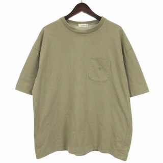 ナナミカ(nanamica)のナナミカ nanamica Tシャツ 半袖 カットソー グレージュ S(Tシャツ/カットソー(半袖/袖なし))