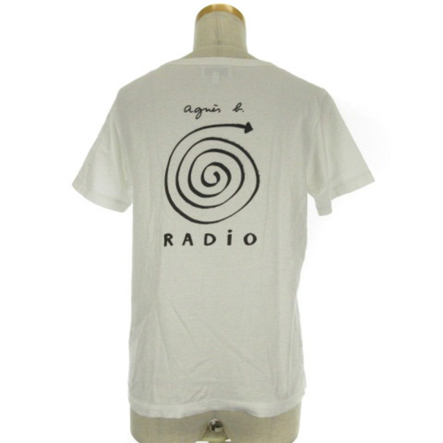 agnes b.(アニエスベー)のアニエスベー Tシャツ 半袖 プリント ホワイト S 230320E レディースのトップス(Tシャツ(長袖/七分))の商品写真