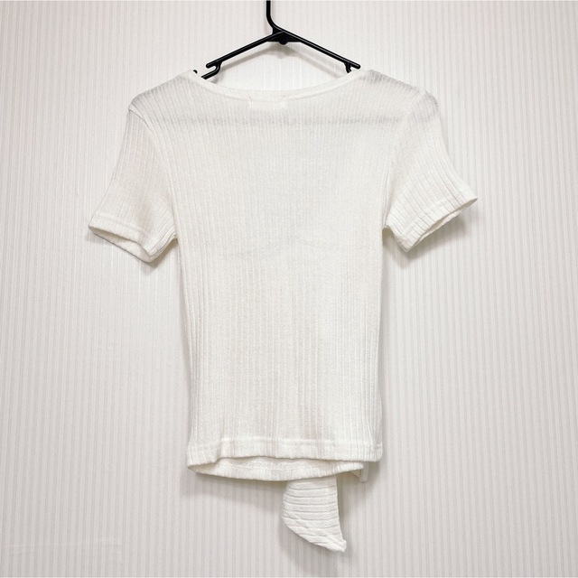 dholic(ディーホリック)のDHOLIC ディーホリック リブラップ半袖Tシャツ 半袖 ホワイト レディースのトップス(Tシャツ(半袖/袖なし))の商品写真