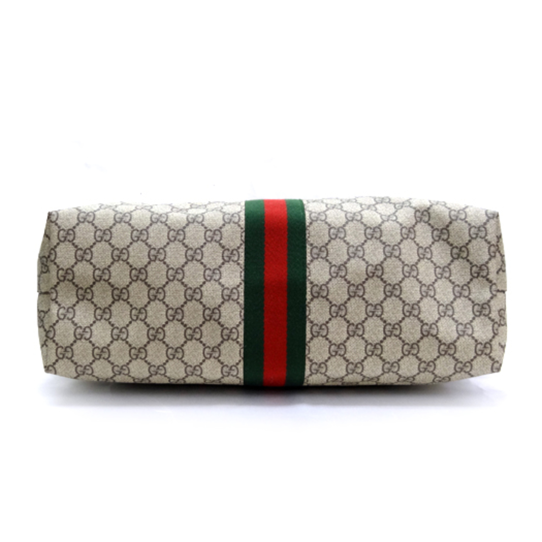 Gucci(グッチ)のグッチ オフィディア シェリーライン GG ミディアム トートバッグ GGスプリーム レザー エボニー ベージュ ブラウン 631685 レディースのバッグ(トートバッグ)の商品写真