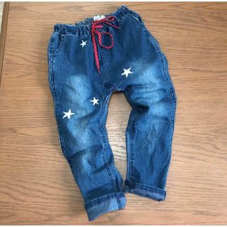 デニムダンガリー(DENIM DUNGAREE)の美品　デニム&ダンガリー　デニムパンツ 星柄　130(パンツ/スパッツ)