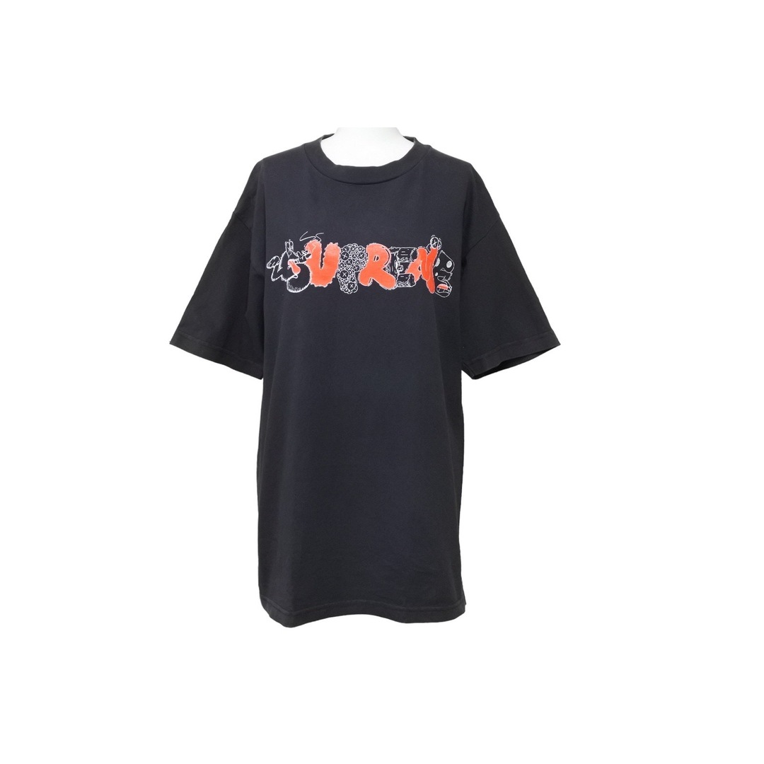 Supreme シュプリーム × Original Fake オリジナルフェイク 11ss KAWS カウズ ロゴ 半袖Tシャツ ブラック レッド 良品  47662