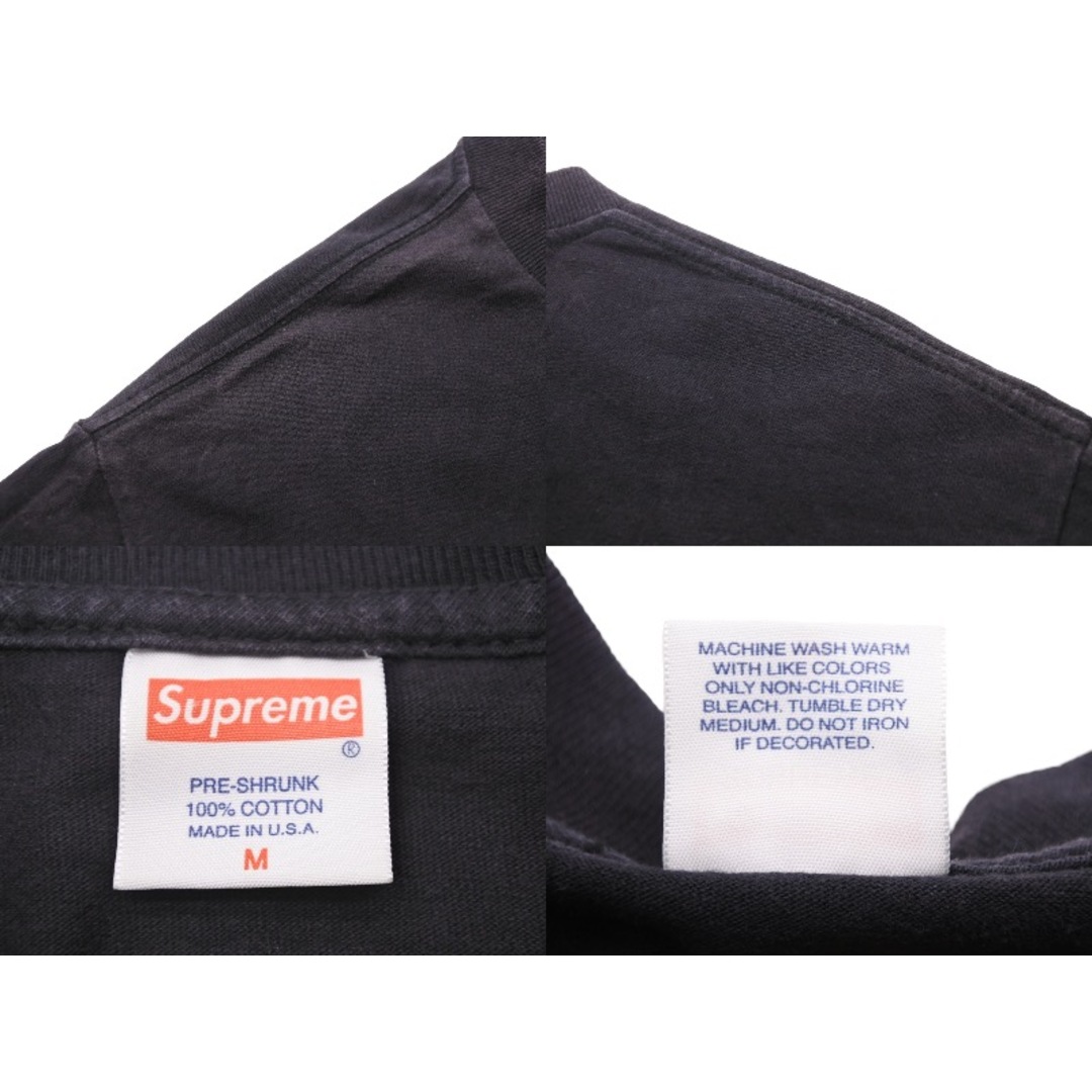 Supreme シュプリーム × Original Fake オリジナルフェイク 11ss KAWS カウズ ロゴ 半袖Tシャツ ブラック レッド 良品  47662