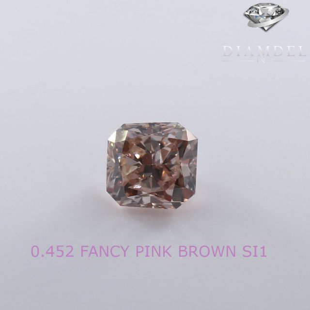 茶色ダイヤモンドルース/ F.PINK BROWN/ 0.452 ct.-