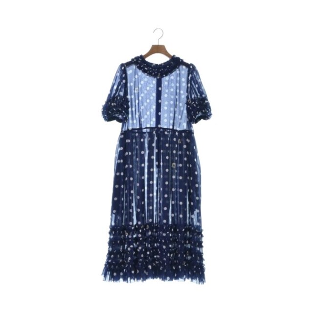 COMME des GARCONS GIRL ワンピース M 紺x白(ドット) | www