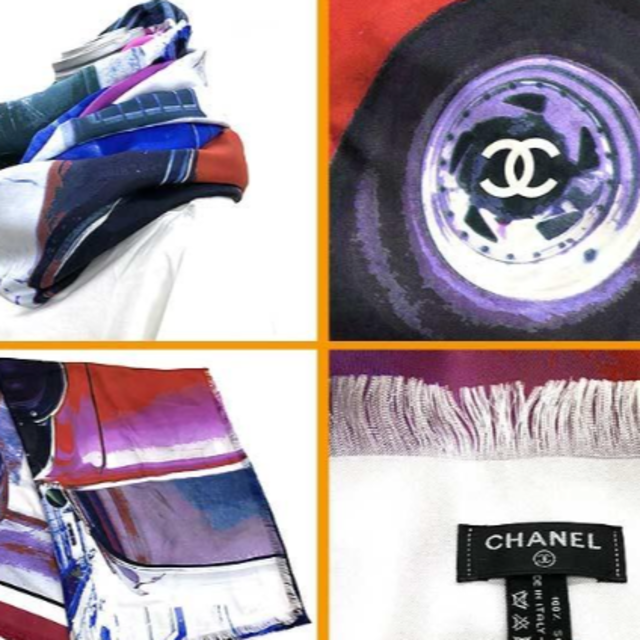 CHANEL シャネル 特大　スカーフ　シルク レディースのフォーマル/ドレス(その他)の商品写真