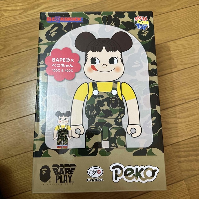 BE@RBRICK BAPE(R) ペコちゃん 100％ & 400％ グリーン