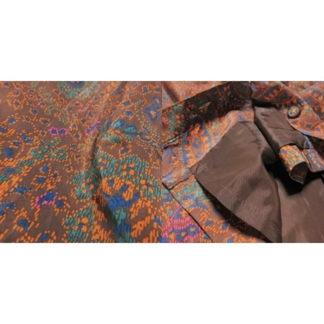 アー・ヴェ・ヴェスタンダード スカート フレア ひざ丈 ペイズリー 36 茶 レディースのスカート(ひざ丈スカート)の商品写真